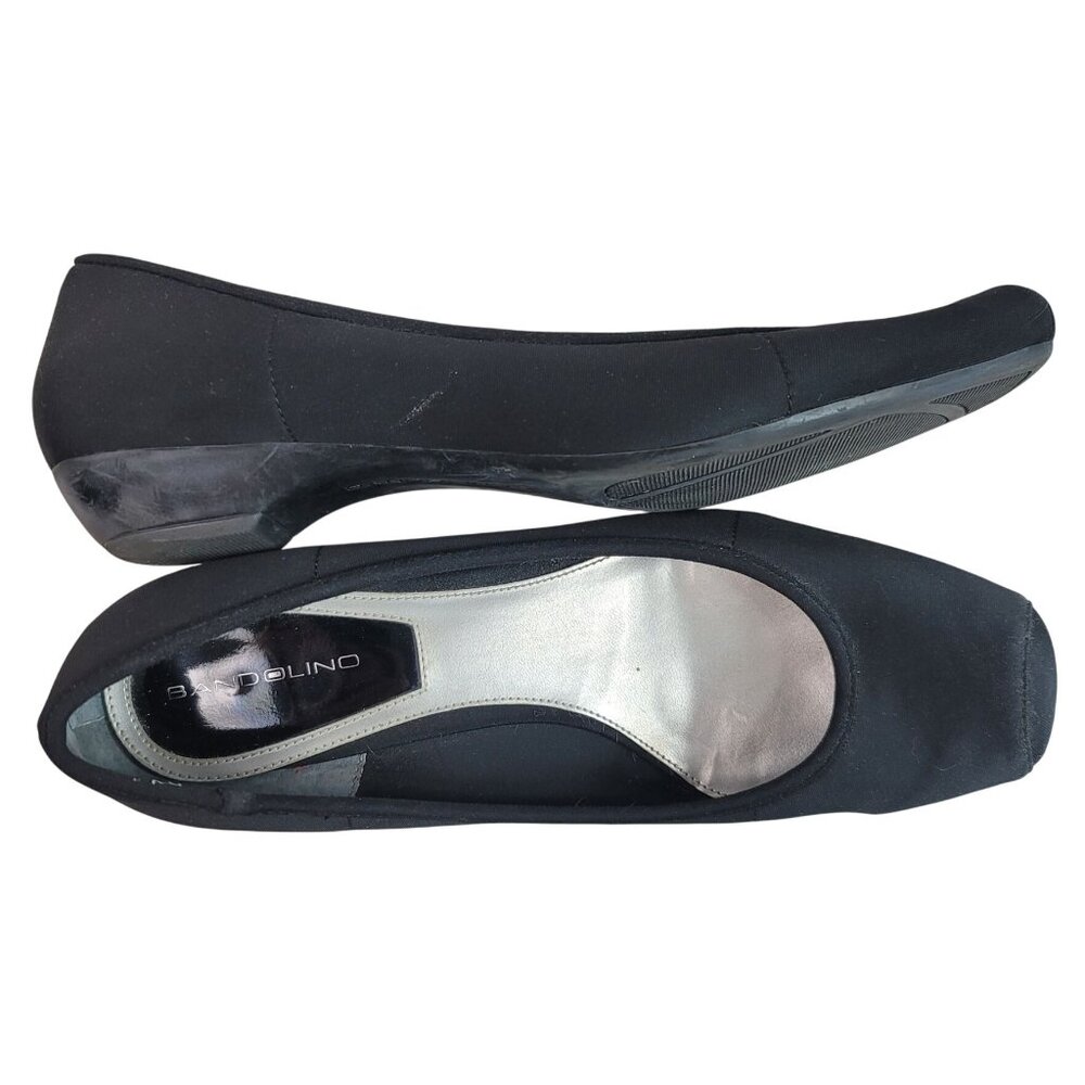 Bandolino Williamson Flat Shoes Black  Size 10M Ballet Round Toe Fabric Upper